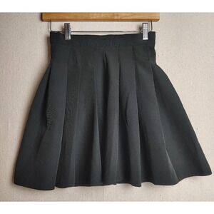 GEPUR‎ Pleated Mini Skirt Pleated Schoolgirl Style Black Skater Y2K XS W